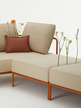 FLAP - Garden steel and fabric chaise longu by SCAB DESIGN - view 3